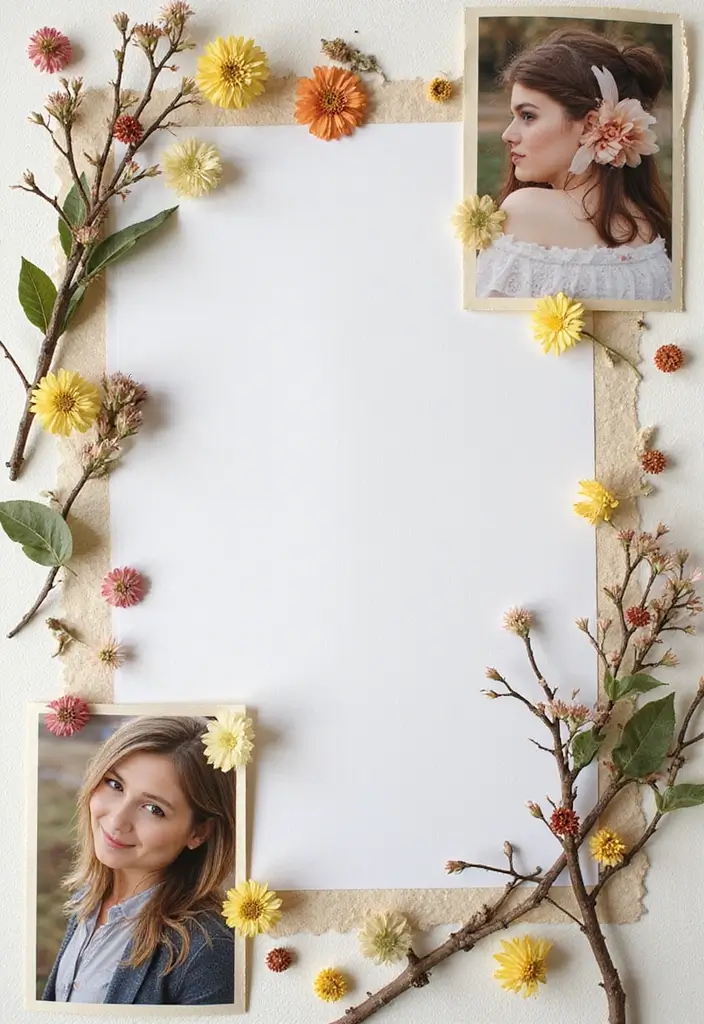 10 Creative Vintage Scrapbook Ideas to Try This Weekend - 3. Nature-Inspired Elements