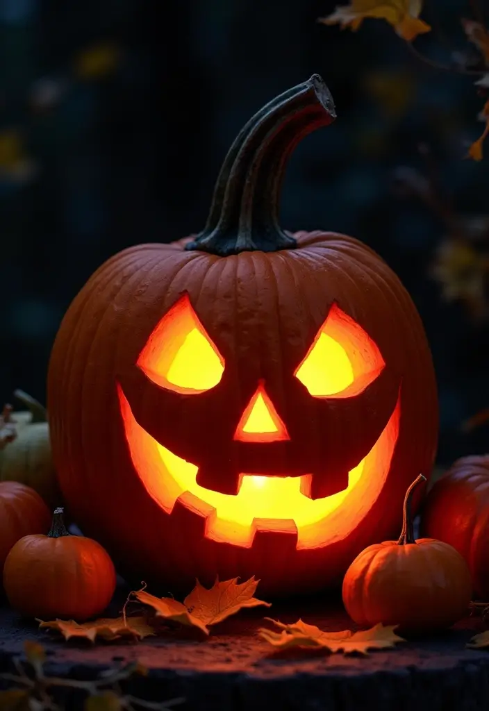 30 No-Carve Pumpkin Decorating Ideas for Hassle-Free Halloween - 27. Glow-in-the-Dark Pumpkins