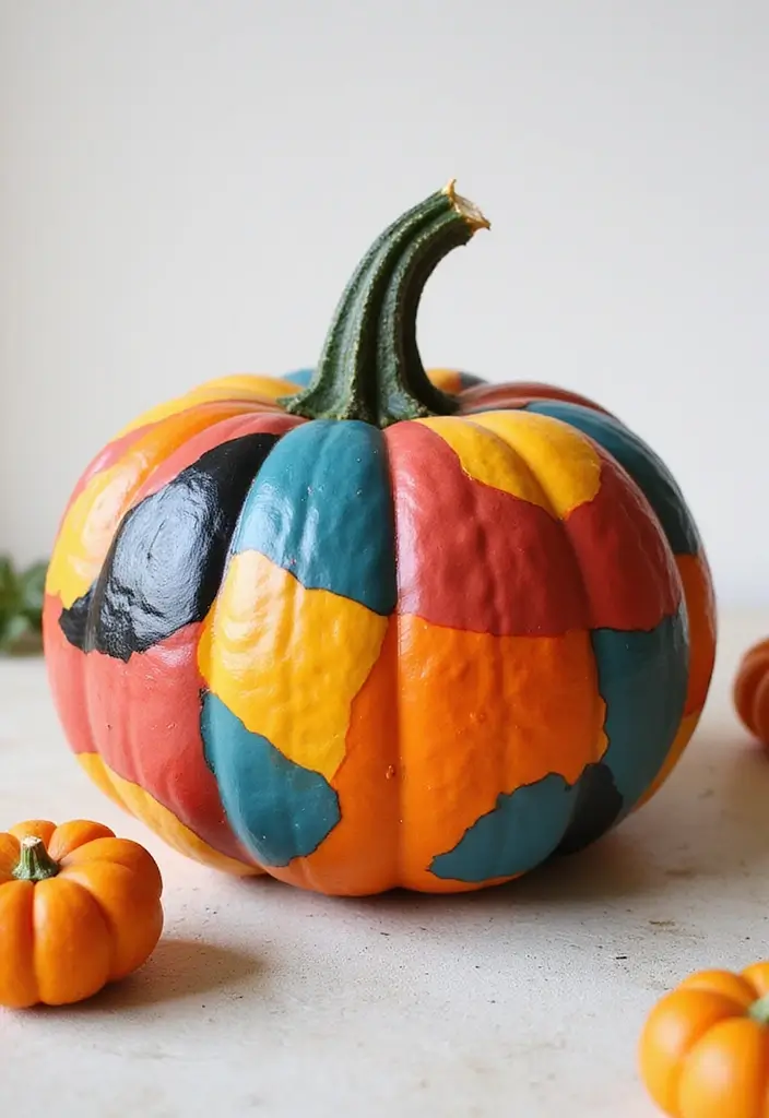 30 No-Carve Pumpkin Decorating Ideas for Hassle-Free Halloween - 17. Geometric Pumpkins